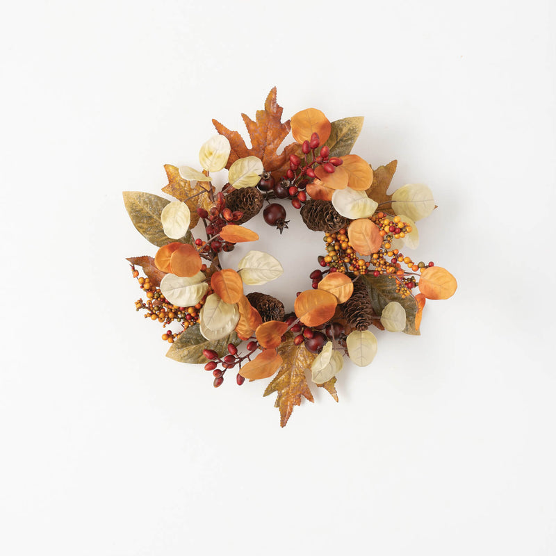 Harvest Mixed Leaf and Berry Mini Wreath