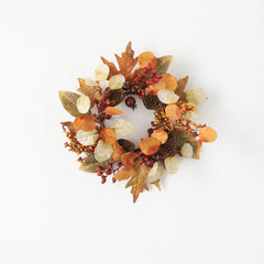 Harvest Mixed Leaf and Berry Mini Wreath