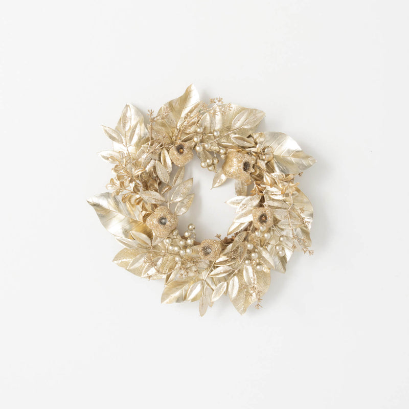 Gold Magnolia Pomegranate Ring