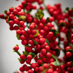 Red Berry & Leaf Accent Ring