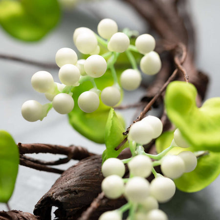 White Berry Curly Twig Wreath