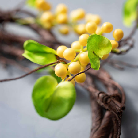 Yellow Berry Curly Twig Wreath