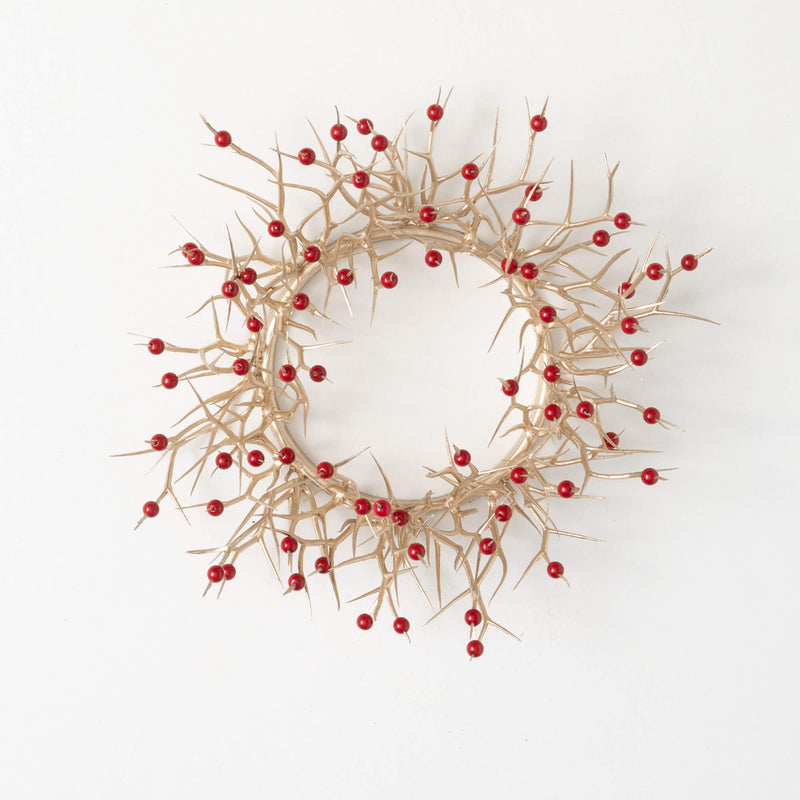 Gold Twig & Berry Accent Ring