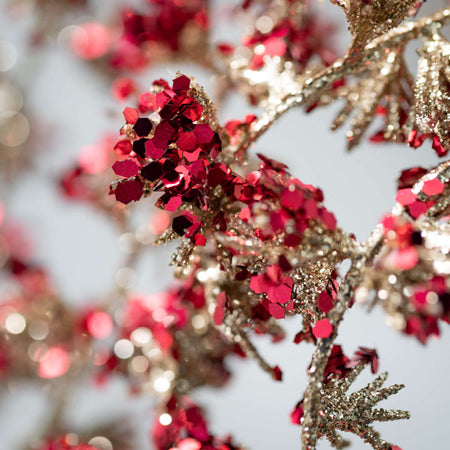 Crimson Glittered Drop Spray