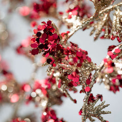 Crimson Glittered Drop Spray
