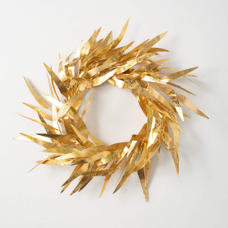 Gold Eucalyptus Blade Wreath