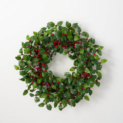 Red Berry Leaf Wreath