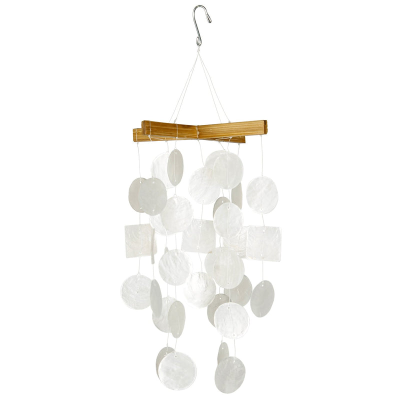 Mini Capiz Chime - White main image