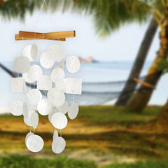 Mini Capiz Chime - White main image