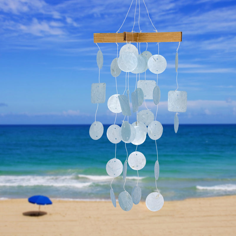 Mini Capiz Chime - Light Blue main image