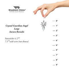 Crystal Guardian Angel Suncatcher - Large, Aurora Borealis main image