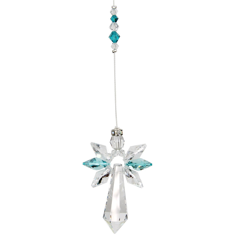 Crystal Guardian Angel Suncatcher - Large, Blue Zircon main image