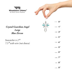 Crystal Guardian Angel Suncatcher - Large, Blue Zircon main image