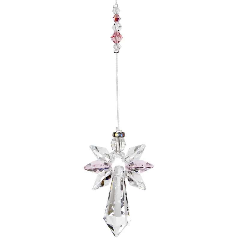 Crystal Guardian Angel Suncatcher - Large, Rose main image