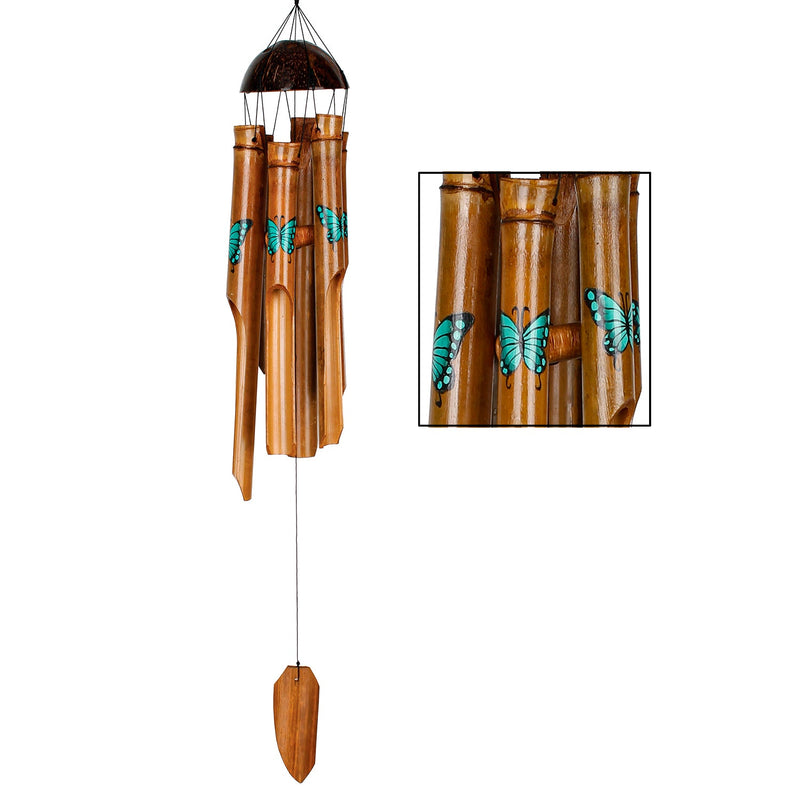 Bamboo Butterfly Chime - Teal main image