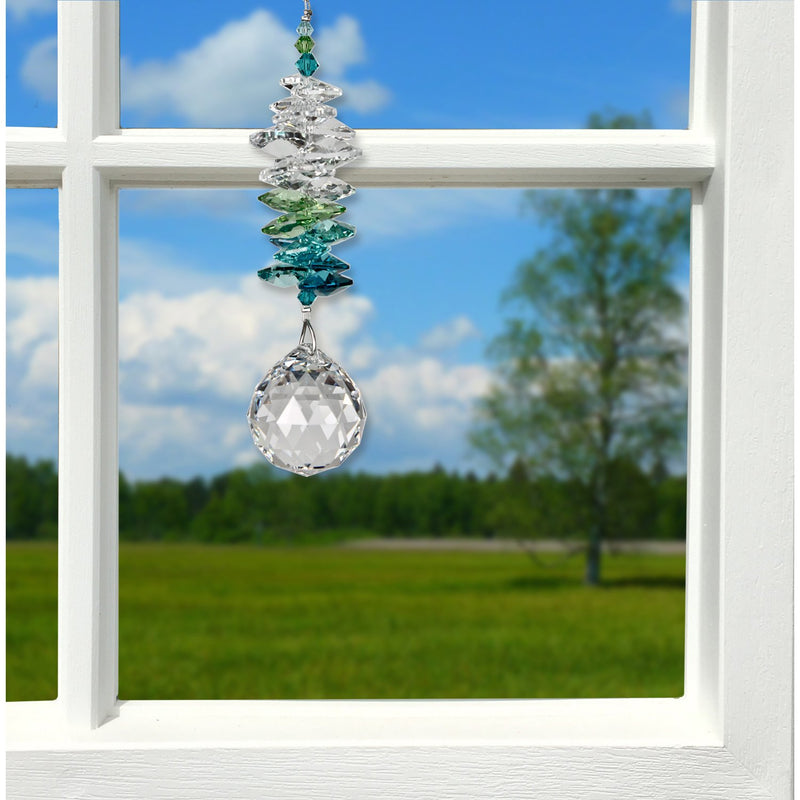 Crystal Grand Cascade Suncatcher - Green main image