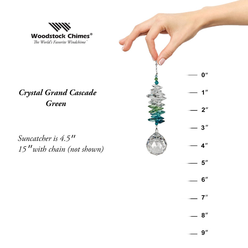 Crystal Grand Cascade Suncatcher - Green main image