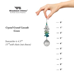 Crystal Grand Cascade Suncatcher - Green main image