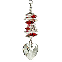 Crystal Heart Cascade Suncatcher - Ruby main image