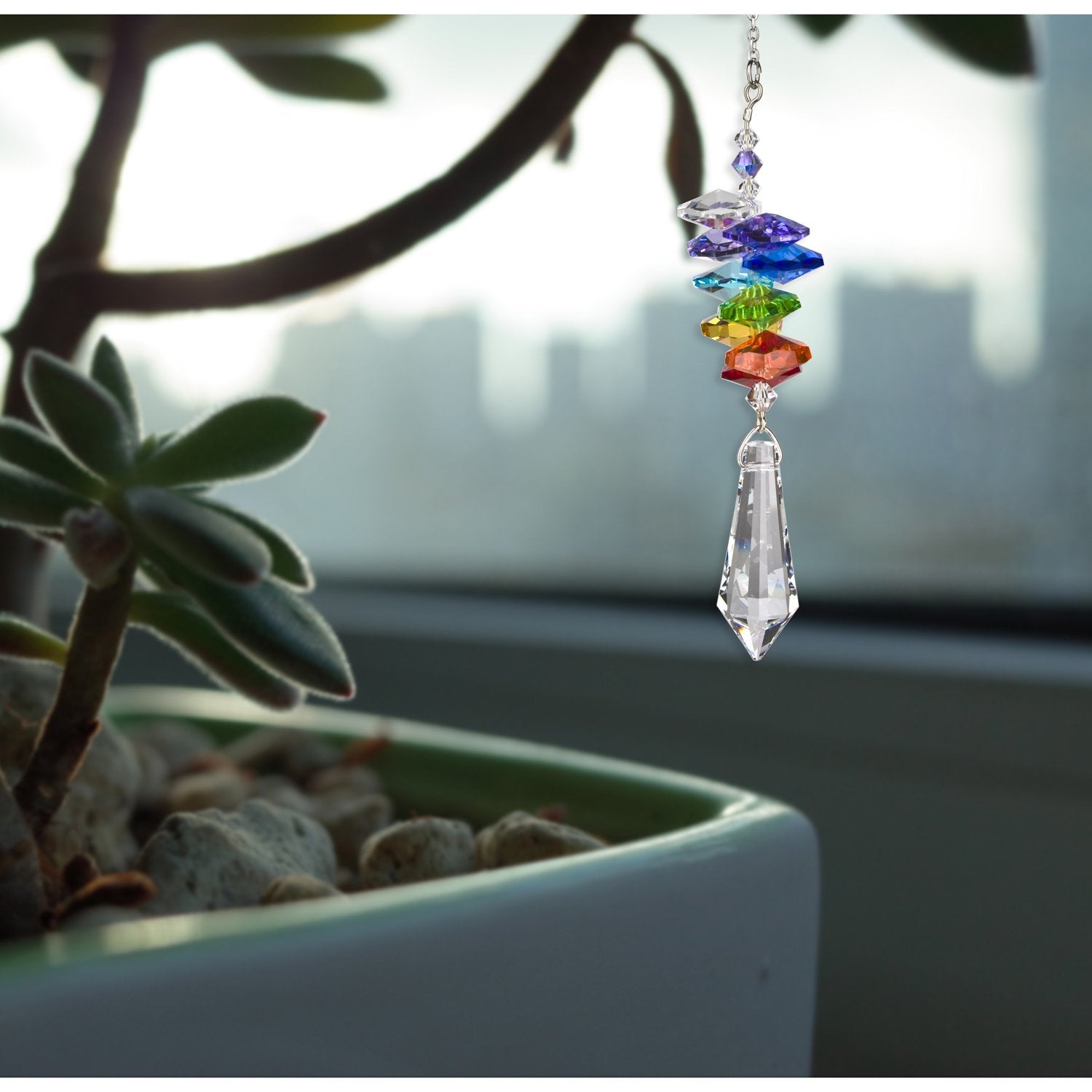 Crystal Rainbow Cascade Suncatcher - Icicle lifestyle image