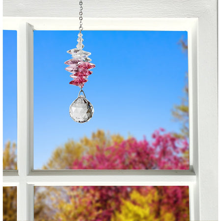 Crystal Sunrise Cascade Suncatcher - Pink proportion image