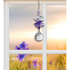 Crystal Sunrise Cascade Suncatcher - Purple main image