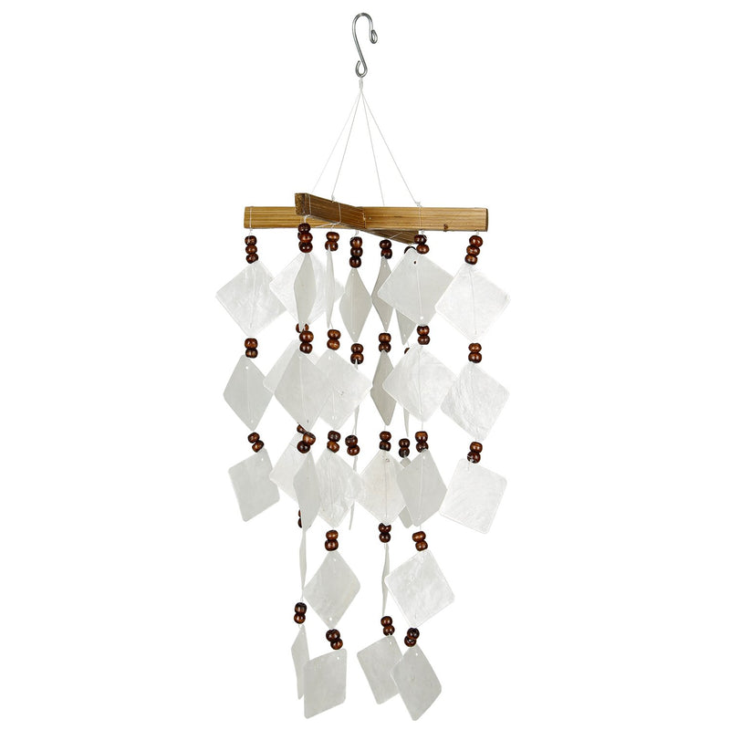 Diamond Capiz Chime - White main image