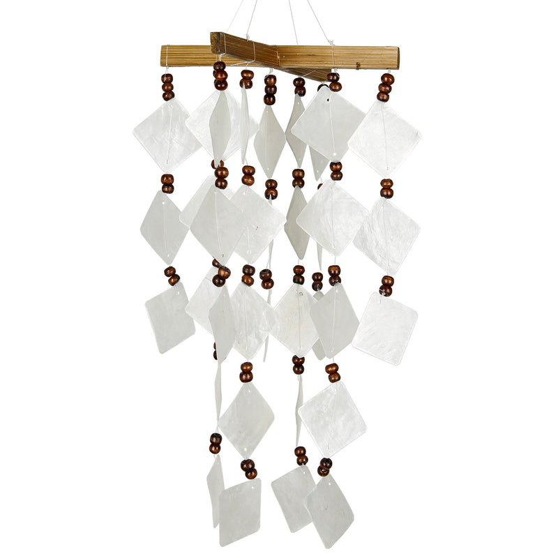 Diamond Capiz Chime - White main image