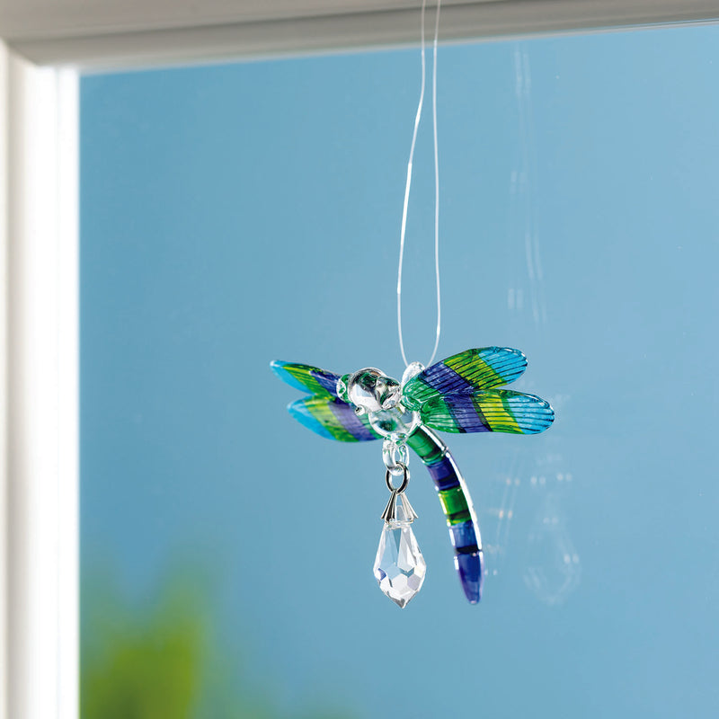 Fantasy Glass Suncatcher - Dragonfly, Peacock main image