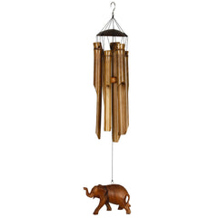 Half Coconut Bamboo Chime - Medium, Elephant main image