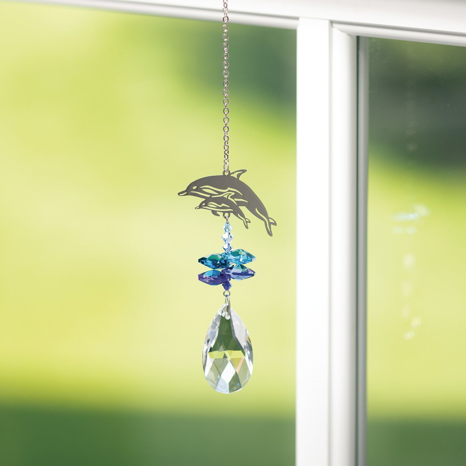 Crystal Fantasy Suncatcher - Dolphins