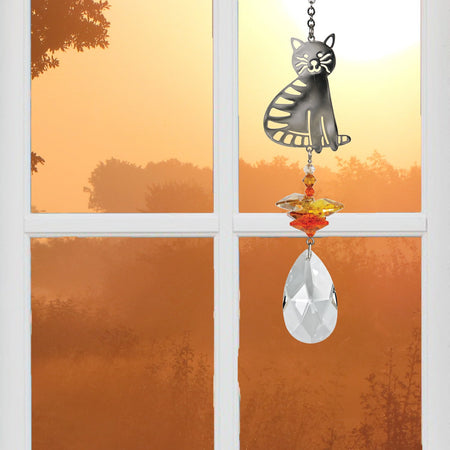 Crystal Fantasy Suncatcher - Tabby Cat proportion image