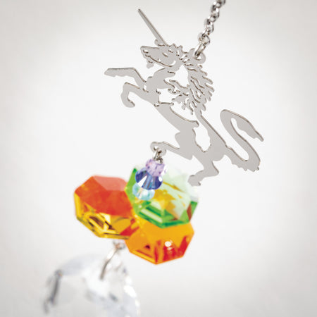 Crystal Fantasy Suncatcher - Unicorn proportion image