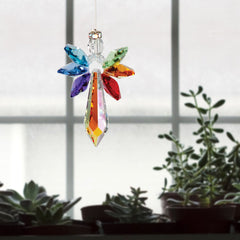 Crystal Guardian Angel Suncatcher - Large, Chakra main image