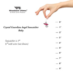 Crystal Guardian Angel Suncatcher - Ruby (July) main image