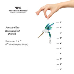 Fantasy Glass Suncatcher - Hummingbird, Peacock main image