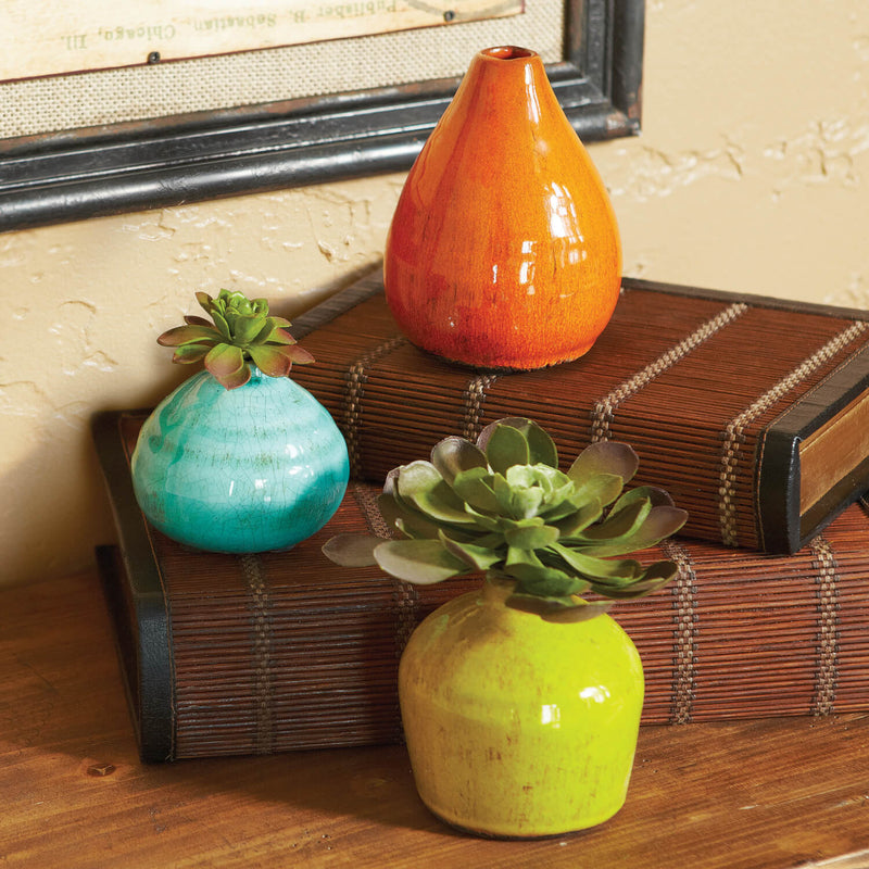 Bright And Colorful Bud Vases, Set of 3