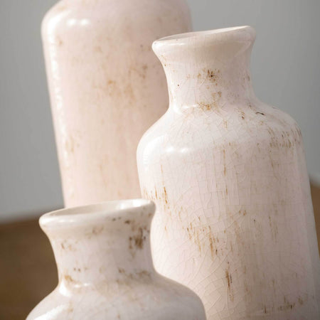 White Bottle Vase Set Of 3