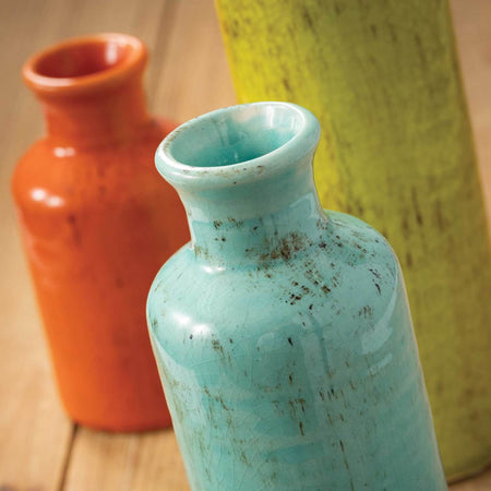 Bright and Colorful Bottle Vase Set Of 3