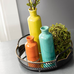 Bright and Colorful Bottle Vase Set Of 3