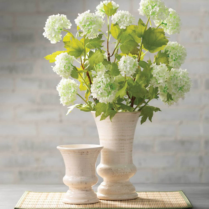 White Ceramic Farmhouse Urn