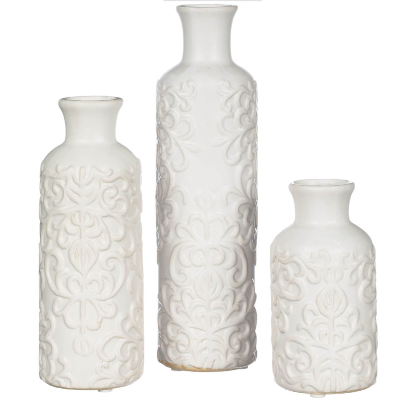 Textured Finish Vase Set Of 3