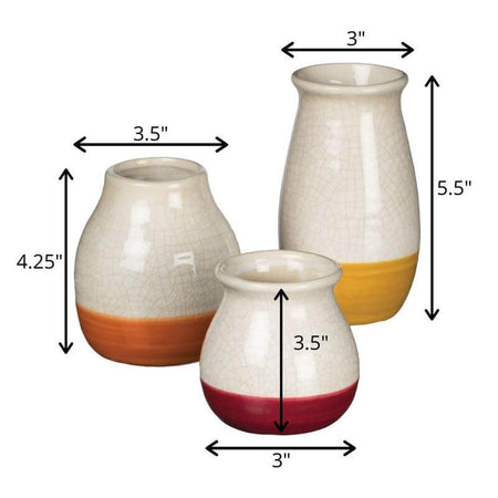 Two-Tone Mini Vase Set Of 3