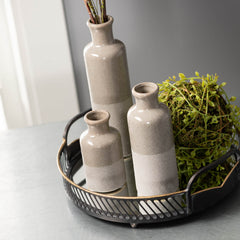 Two-Tone Gray Vase Set Of 3