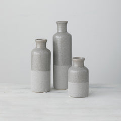 Two-Tone Gray Vase Set Of 3