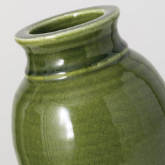 Earthy Two-Tone Brown and Green Ceramic Vase