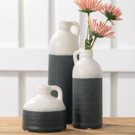 Two-Toned Jug Vase Set Of 3