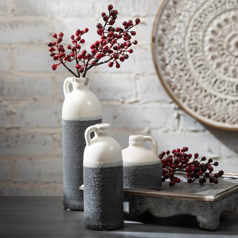 Two-Toned Jug Vase Set Of 3