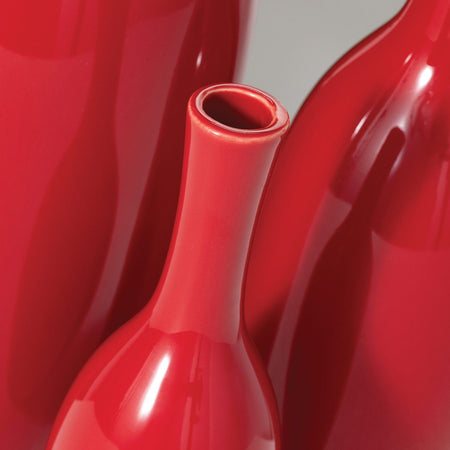 Glazed Ceramic Vase Set Of 3