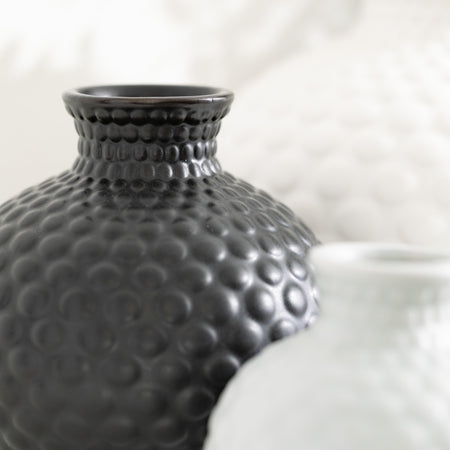 Embossed Dot Low Ball Vase Set